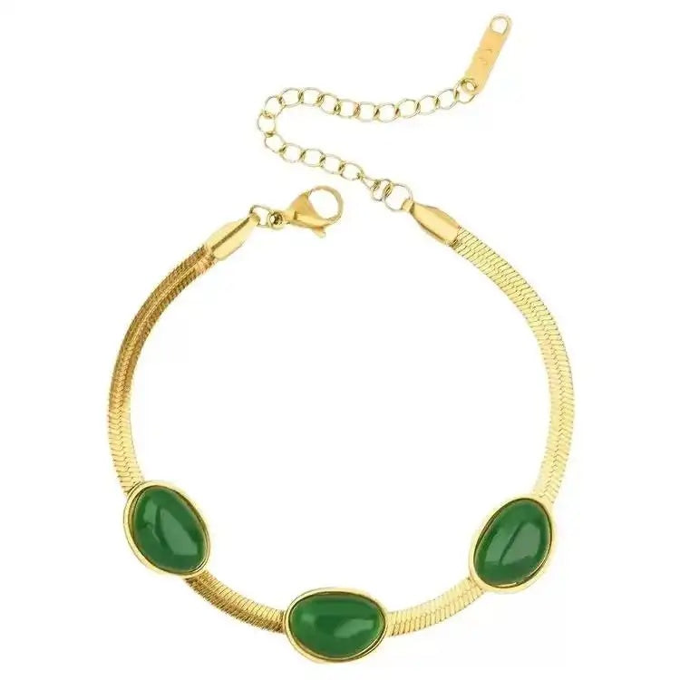 Green Geometric Necklace