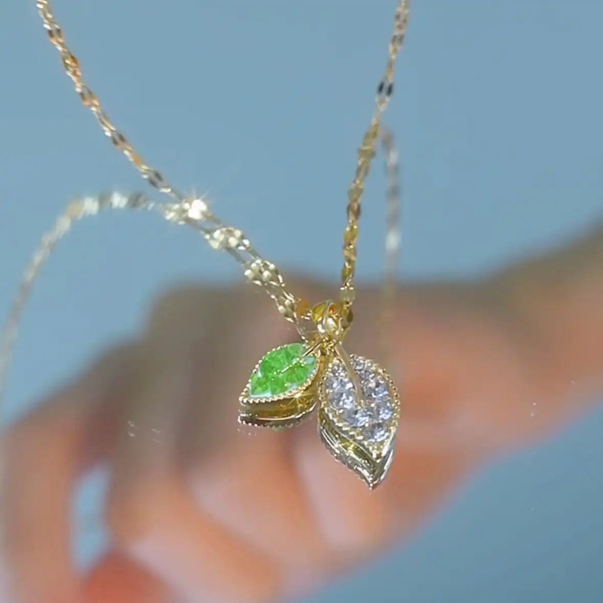 Green Leaf Necklace