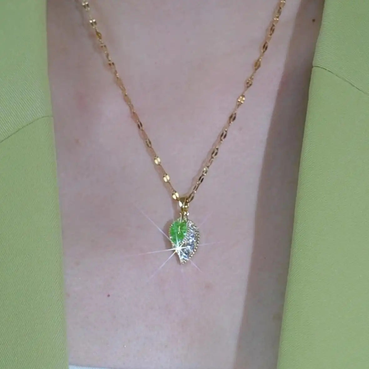 Green Leaf Necklace