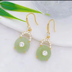 Green Peace Symbol Earrings
