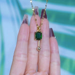 Green Square Necklace