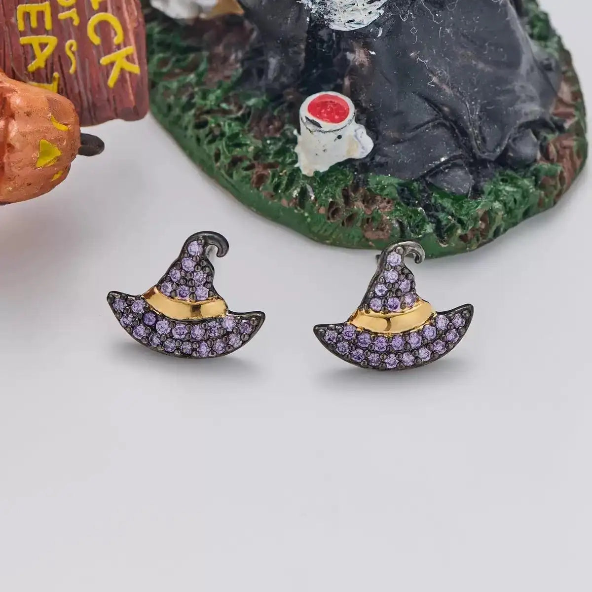Halloween Witch Hat Earrings