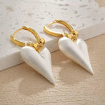 Heart Brushed Hoop Earrings
