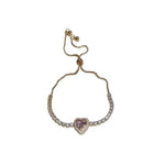 Heart Crystal Adjustable Commuting Bracelet