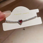 Heart Crystal Adjustable Commuting Bracelet