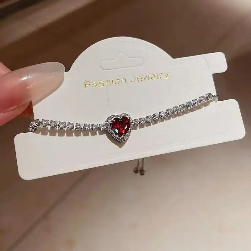 Heart Crystal Adjustable Commuting Bracelet