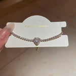 Heart Crystal Adjustable Commuting Bracelet