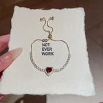 Heart Crystal Adjustable Commuting Bracelet