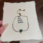 Heart Crystal Adjustable Commuting Bracelet
