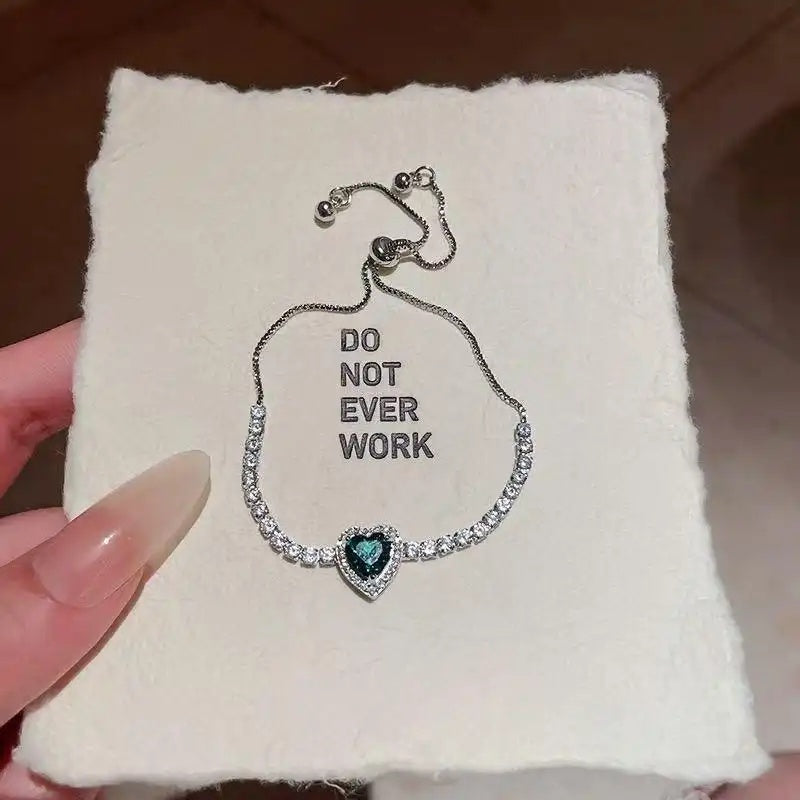 Heart Crystal Adjustable Commuting Bracelet