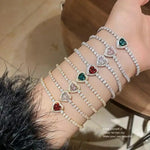 Heart Crystal Adjustable Commuting Bracelet