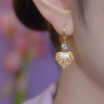 Heart Crystal Drop Earrings