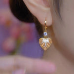 Heart Crystal Drop Earrings