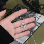 Heart Flower Pendant Necklace