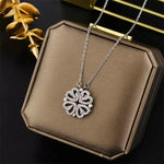 Heart Flower Pendant Necklace