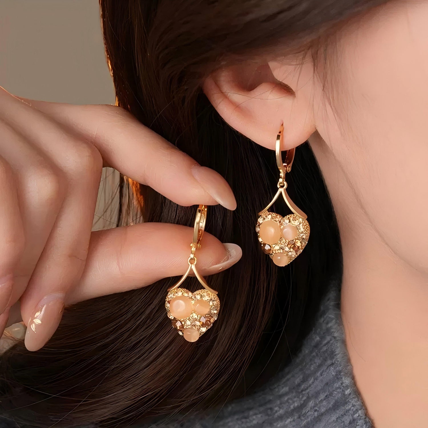 Heart Shape Hoop Earrings