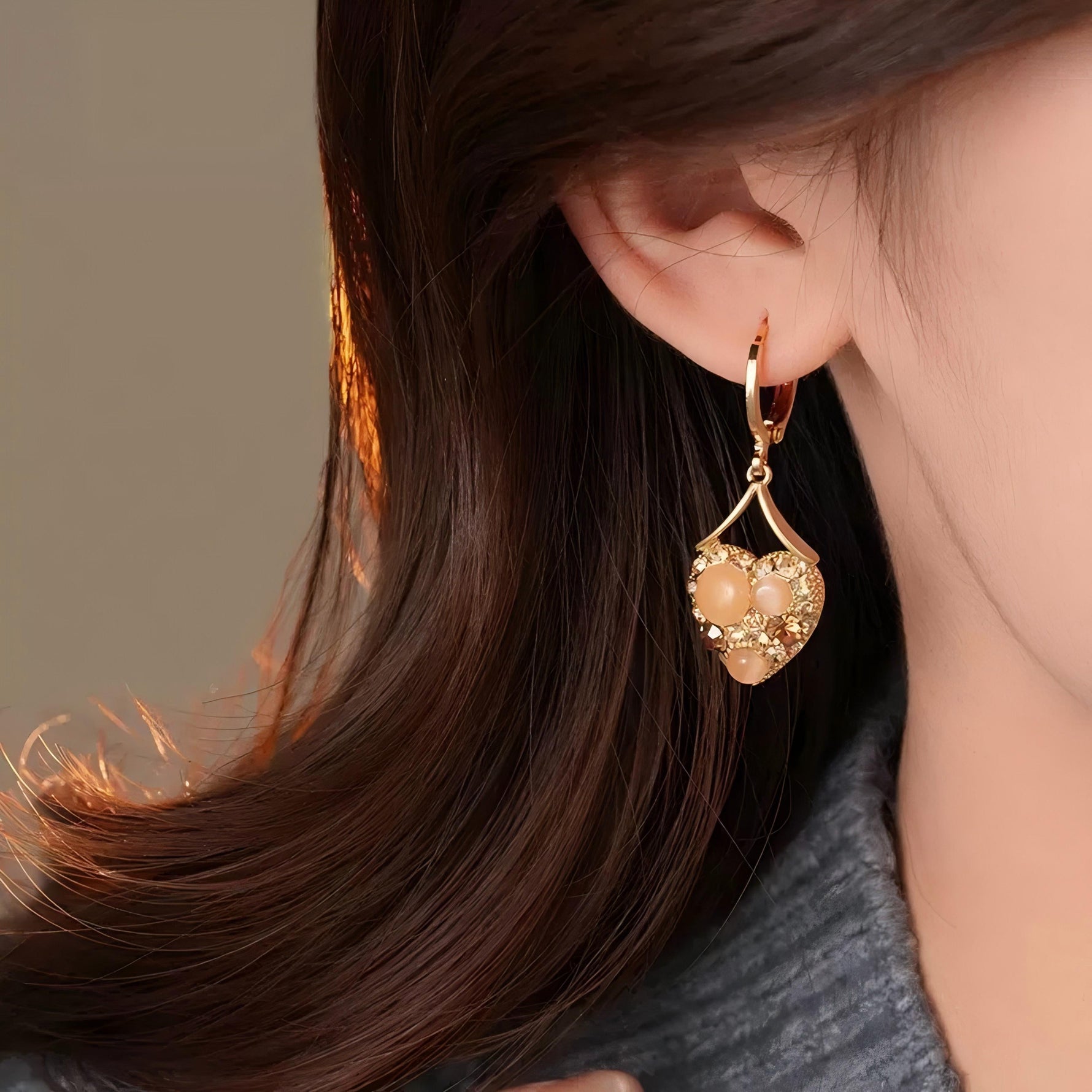 Heart Shape Hoop Earrings