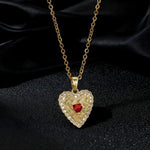 Heart Shaped Braided Love Pink Necklace