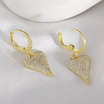Heart-Shaped Gold Crystal Gift Earrings