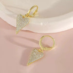 Heart-Shaped Gold Crystal Gift Earrings