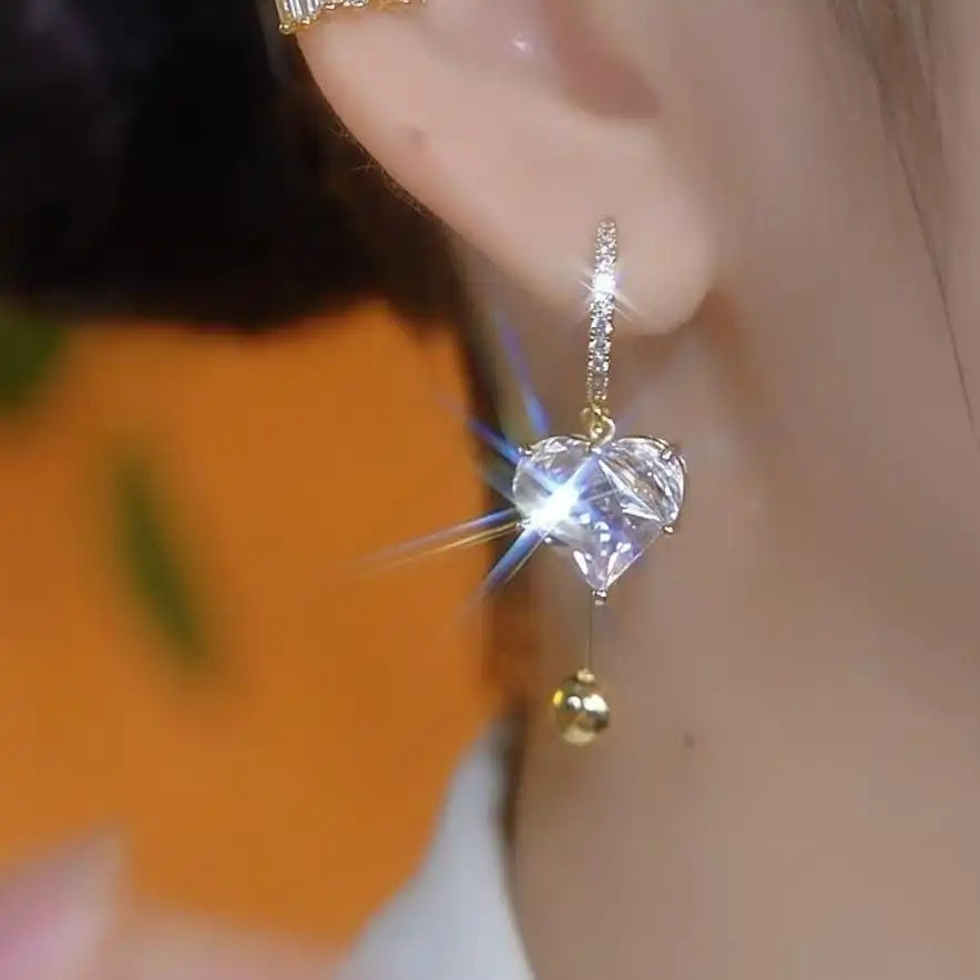Heart-Shaped Hoop Earrings