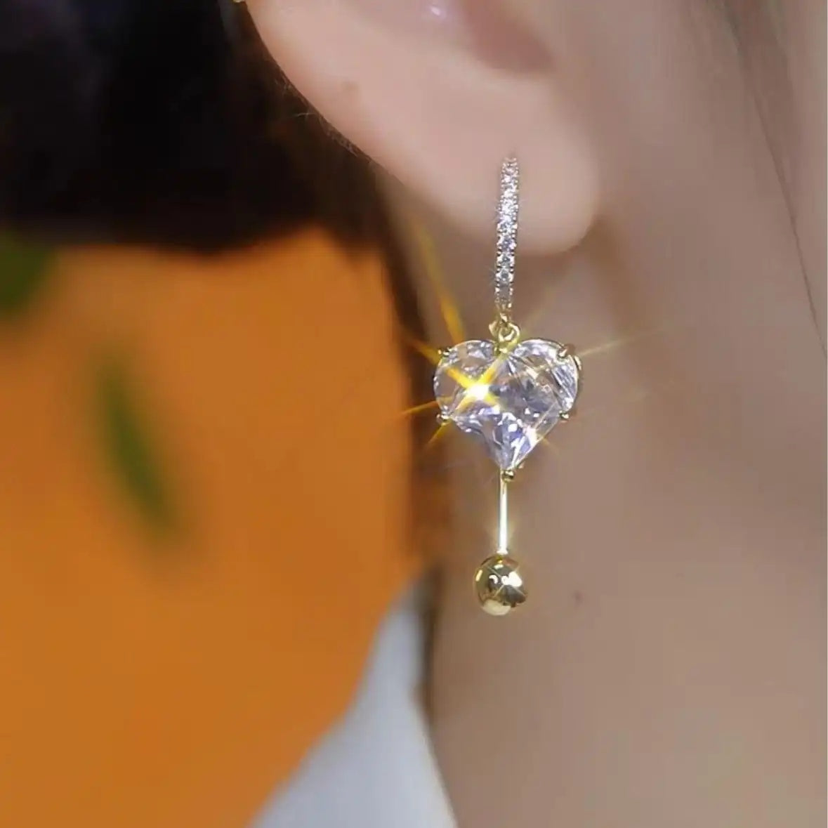 Heart-Shaped Hoop Earrings