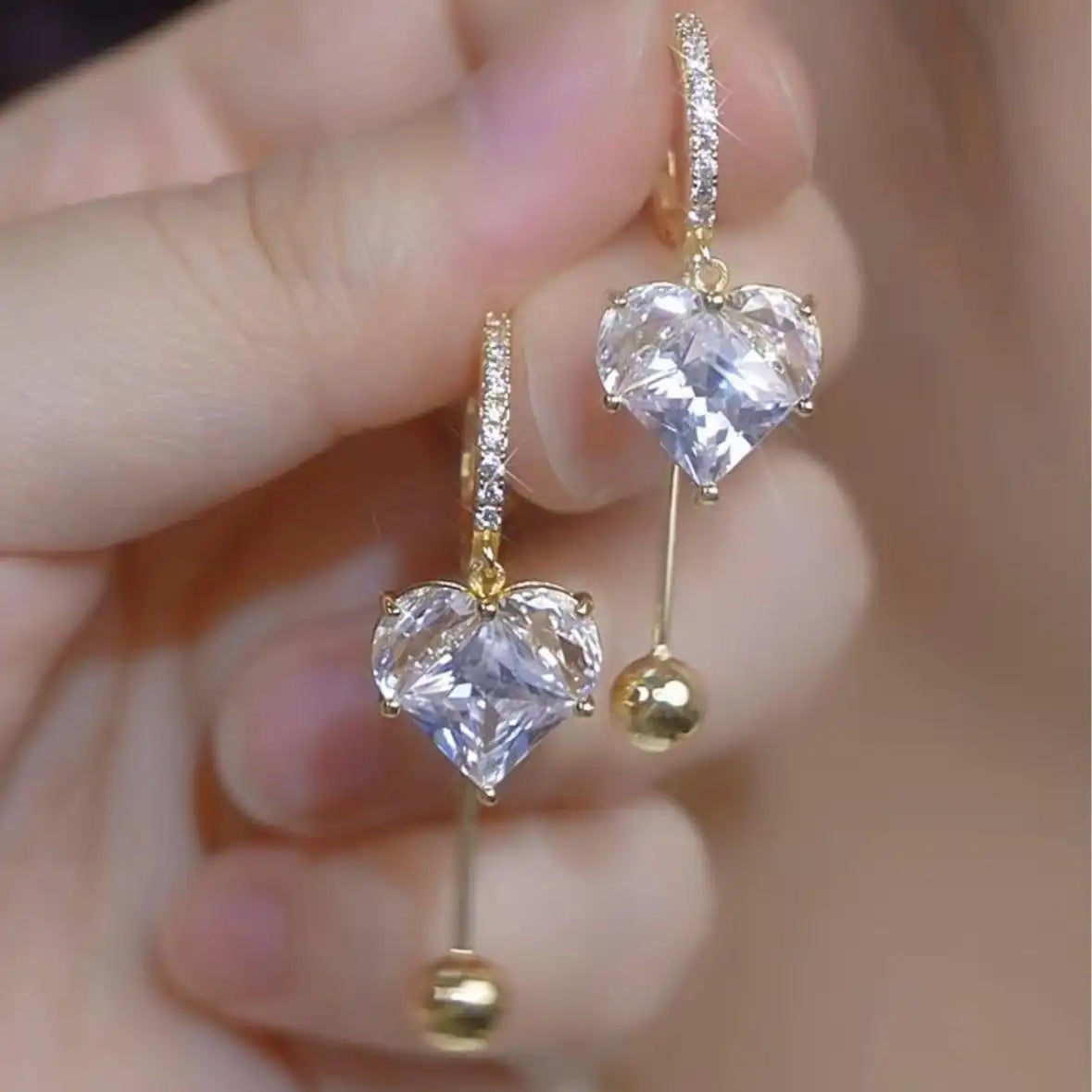 Heart-Shaped Hoop Earrings