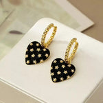 Heart Shaped Pearl Stud Earrings