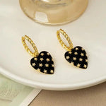 Heart Shaped Pearl Stud Earrings