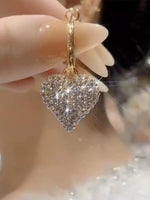 Heart Shaped Rhinestones Trend Stud Earrings