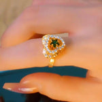 Heart Spinning Crystal Ring