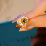 Heart Spinning Crystal Ring