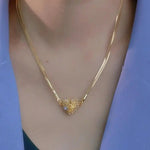 Heart-To-Heart Magnetic Crystal Pendant Necklace