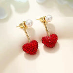 Heart Two Wear Styles Stud Earrings