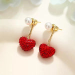 Heart Two Wear Styles Stud Earrings