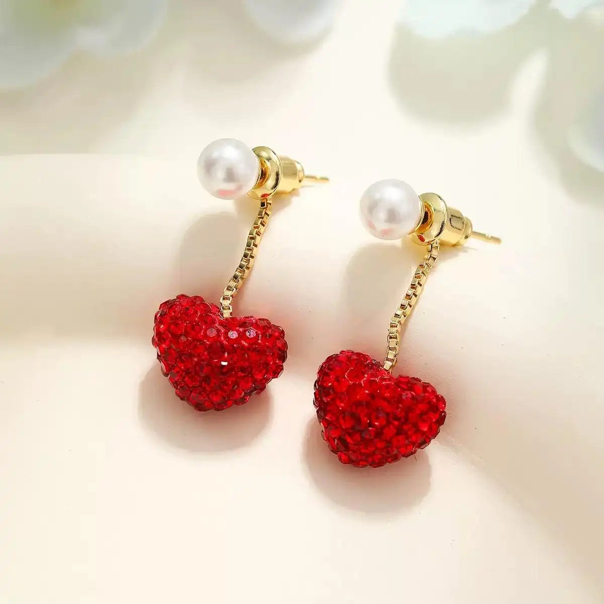 Heart Two Wear Styles Stud Earrings