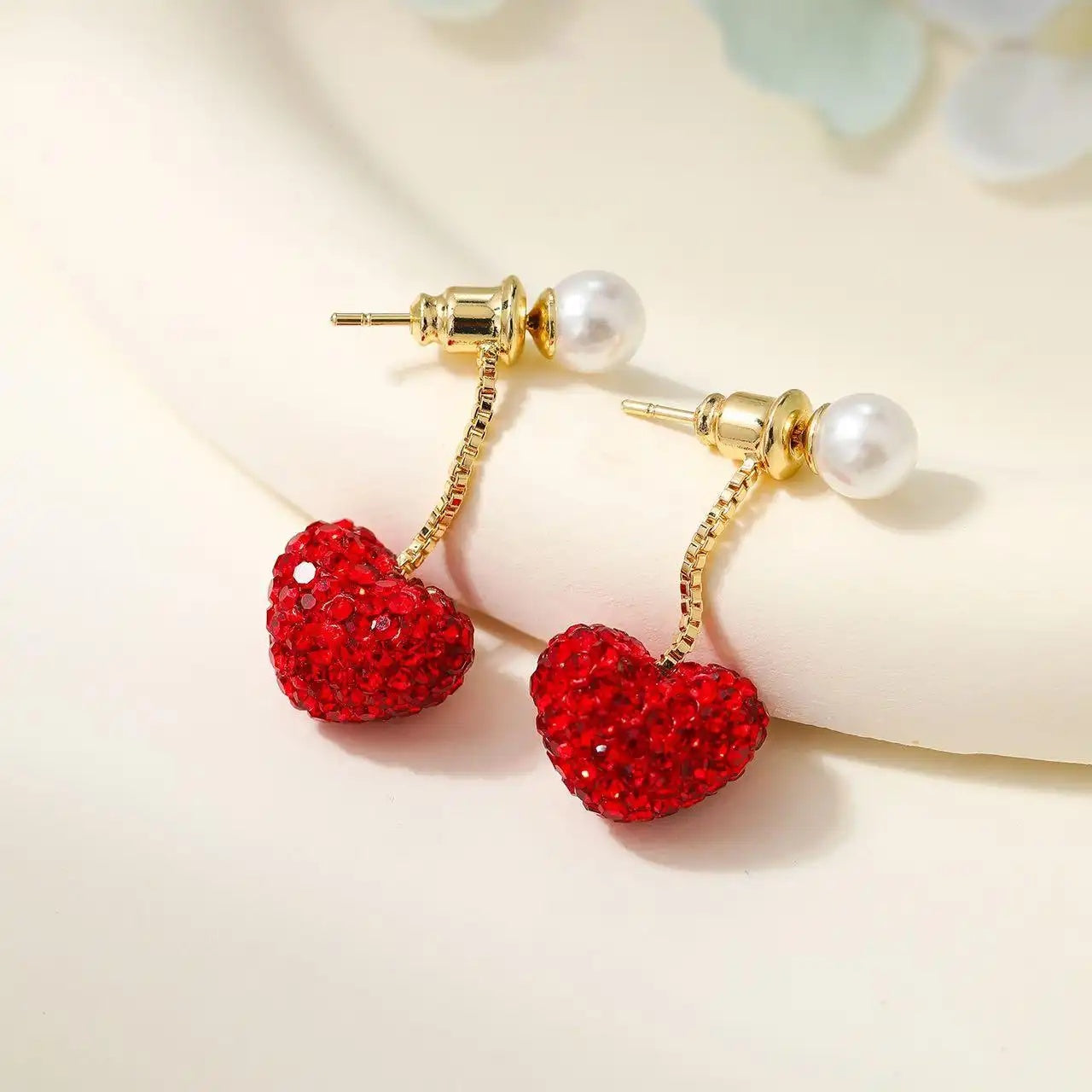 Heart Two Wear Styles Stud Earrings