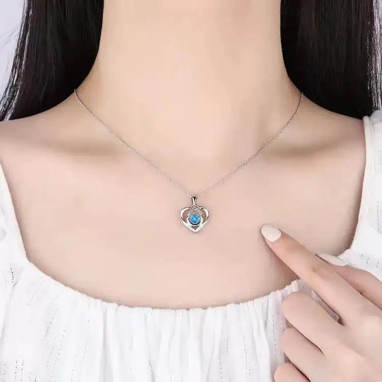 Heartbeat Heart Birthday Present Necklace
