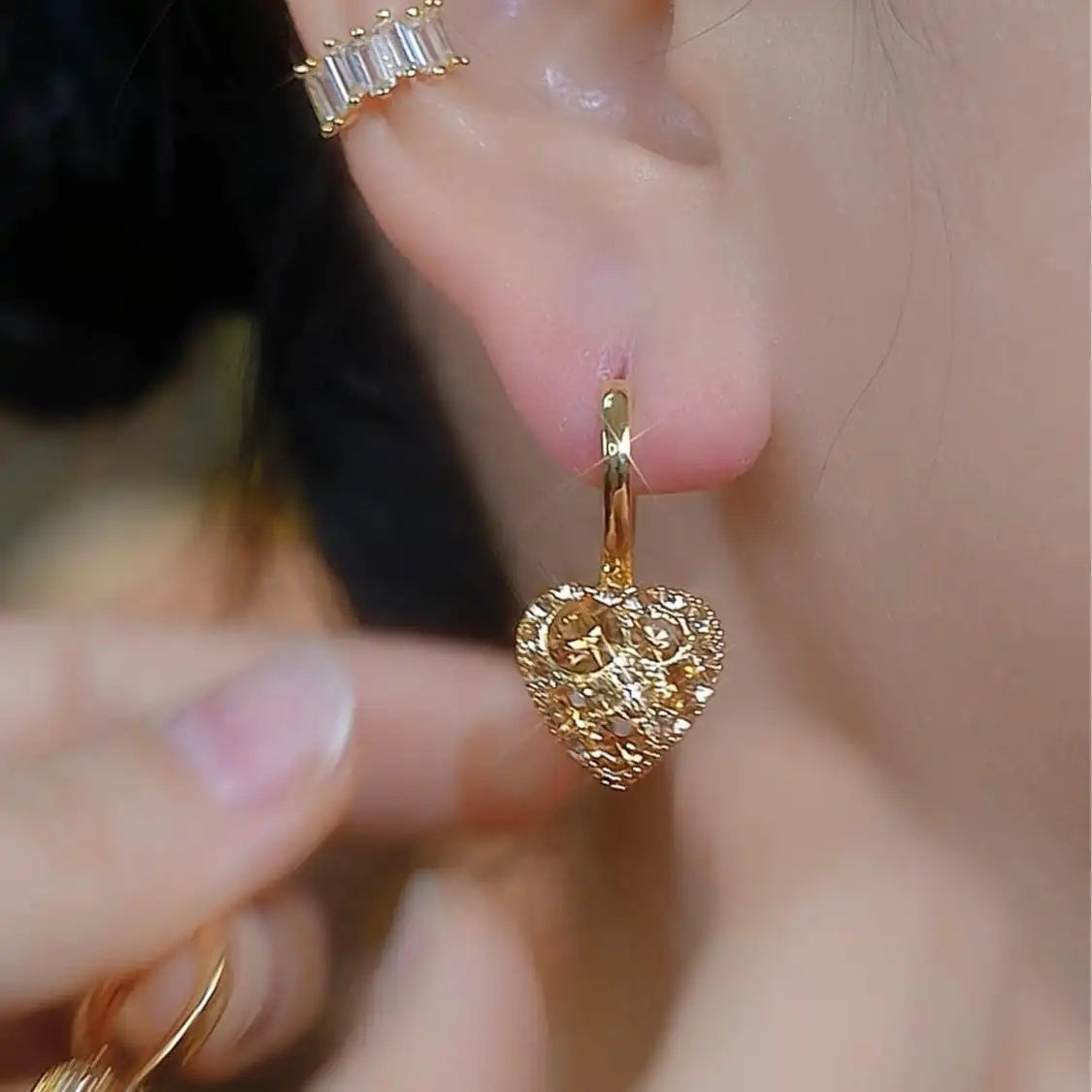 Heartfelt Crystal Earrings