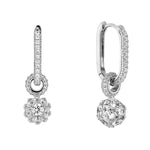 Hip-Hop Crystal Ball Hoop Earrings