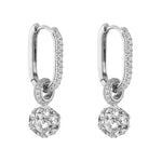 Hip-Hop Crystal Ball Hoop Earrings