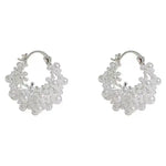 Hollow Lace Flower Stud Earrings