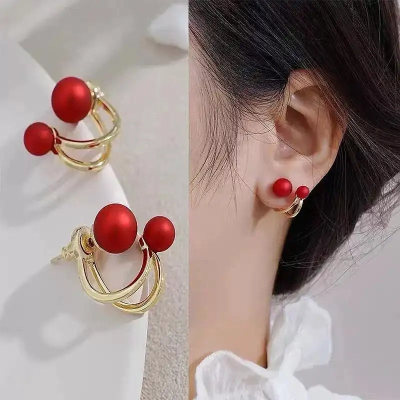 Hook Silver-Tone Minimalist Stud Earrings