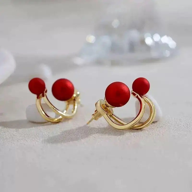 Hook Silver-Tone Minimalist Stud Earrings