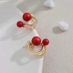 Hook Silver-Tone Minimalist Stud Earrings