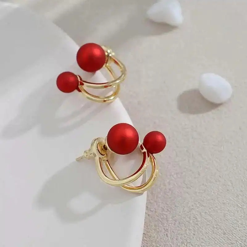 Hook Silver-Tone Minimalist Stud Earrings
