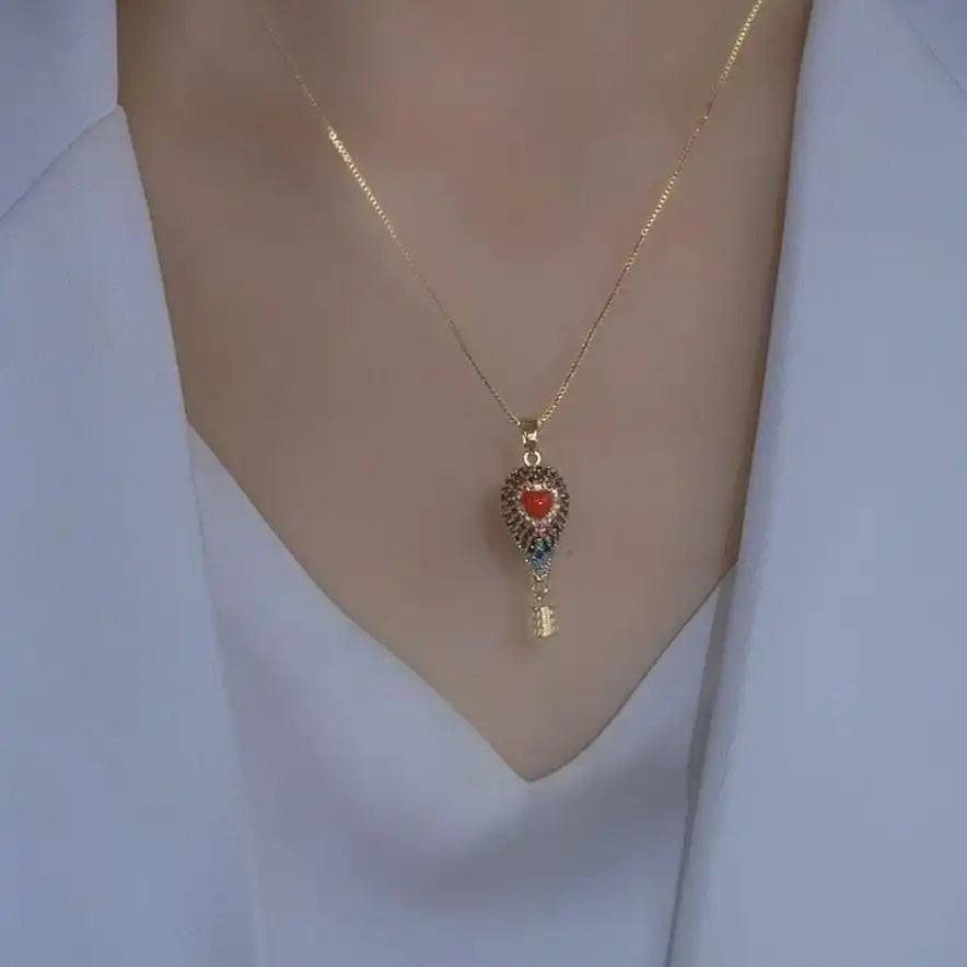 Hot Air Balloon Pendant Necklace