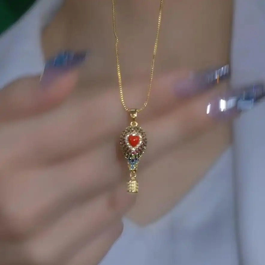 Hot Air Balloon Pendant Necklace
