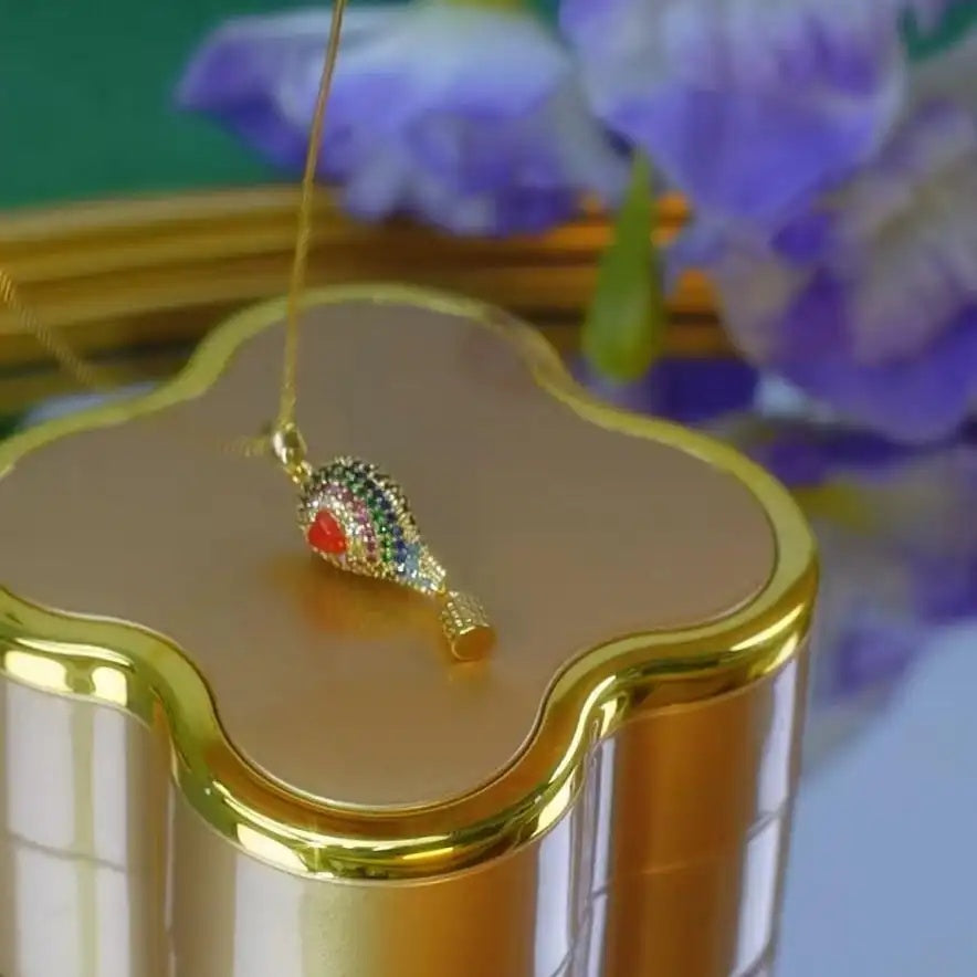 Hot Air Balloon Pendant Necklace