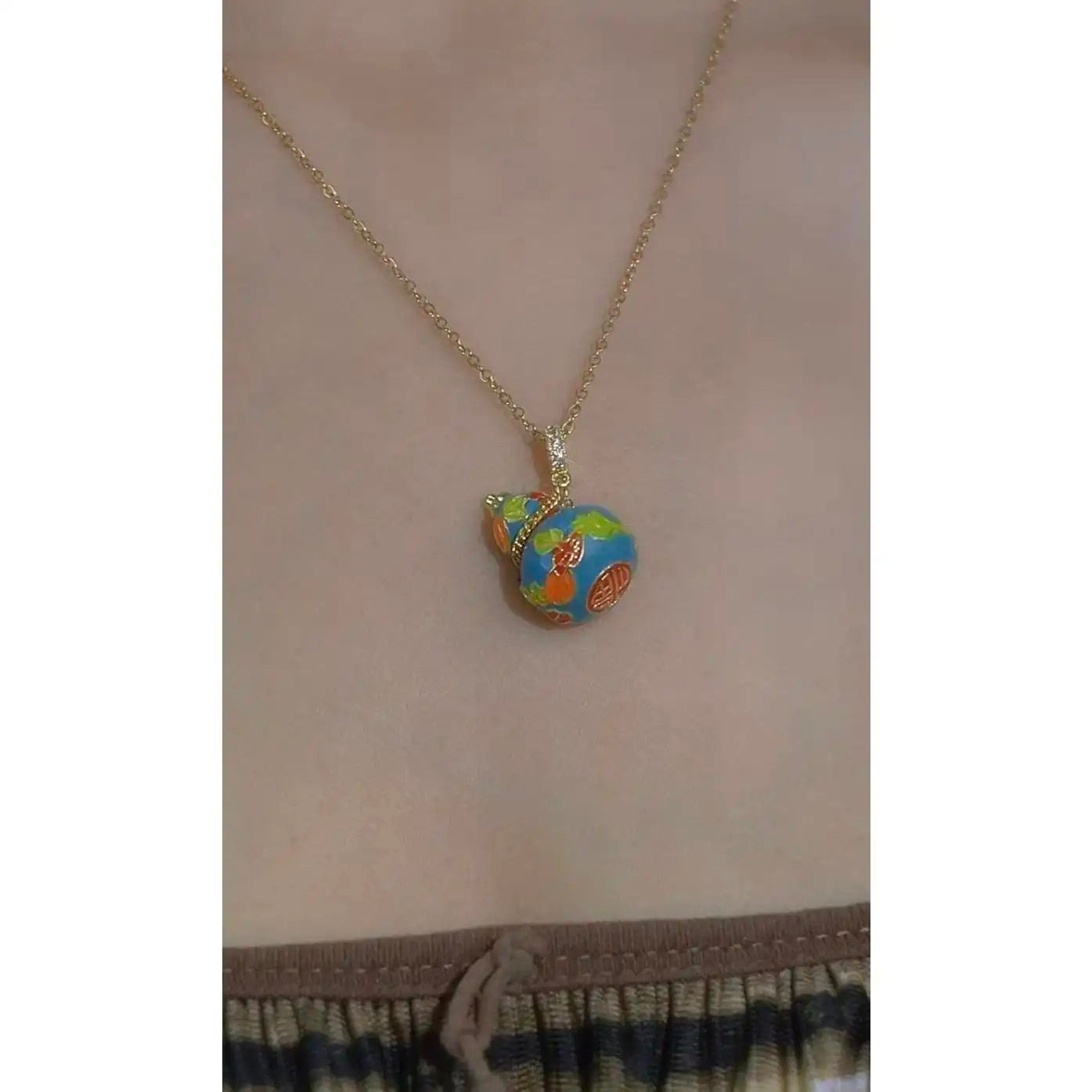Hot Chinese Retro Enamel Colorful Necklace